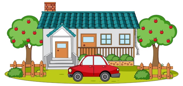 Doodle-Haus-Cartoon-Design
