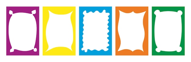 Doodle-Hintergrund für soziale Medien Modische grafische Vorlage einer gekrümmten Rahmen-Textbox Handgezeichneter Rand mit gewelltem Muster Geometrische Abstrakte Kinderkreativität