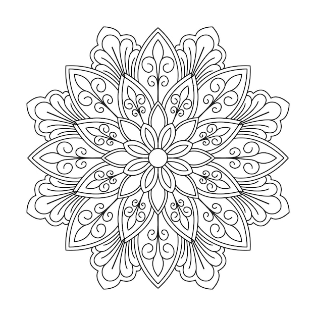 Doodle-Kunst für Textilgewebe oder Papierdruck Mandala-Design
