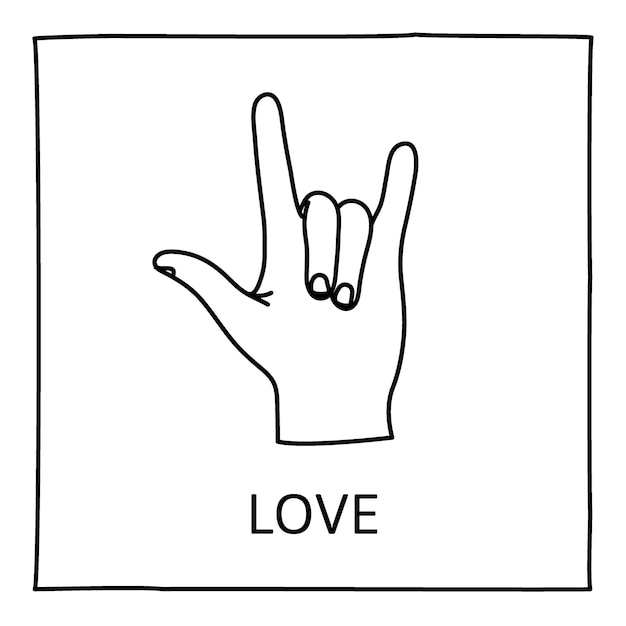 Doodle LIEBE-Symbol