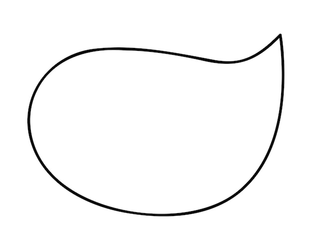 Doodle Oval Speech Bubble Handzeichnung Clip-Art-Illustration