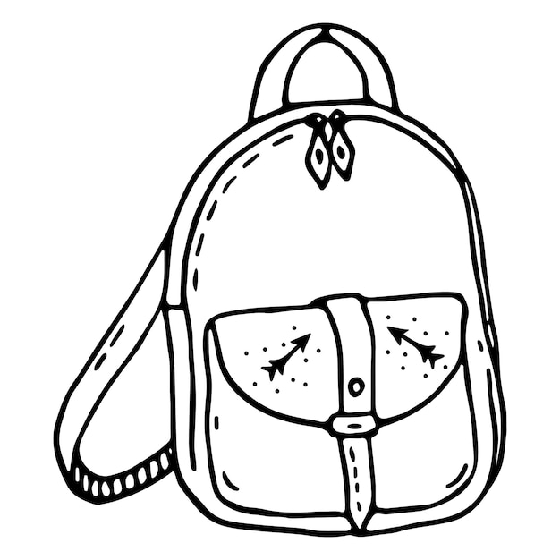 Doodle rucksack illustration