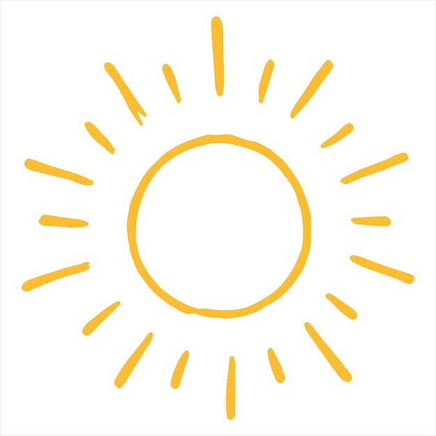 Doodle-Sonnenskizze-Illustration