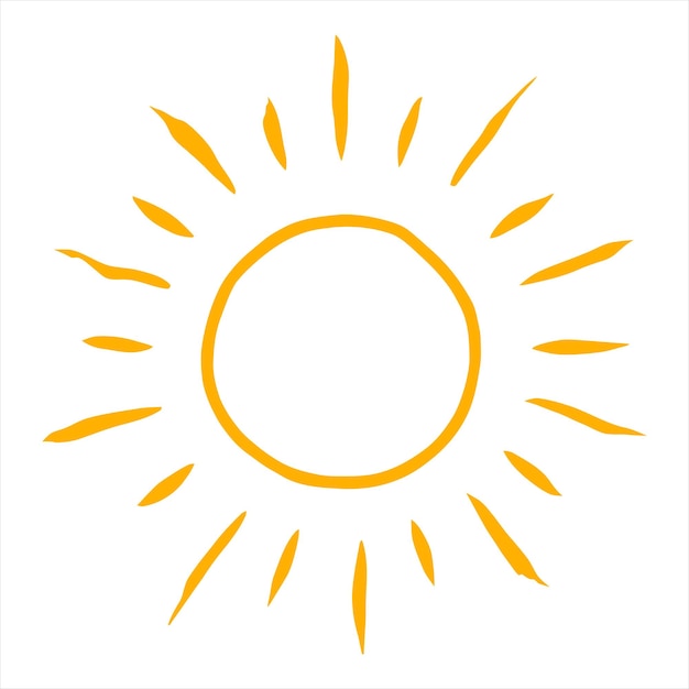 Doodle-Sonnenskizze-Illustration