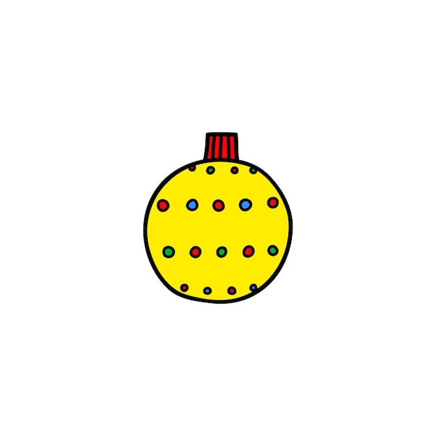 Vektor doodle-weihnachtskugel