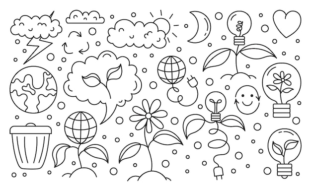 Doodles schonen die natur, die umwelt und zero waste recycling wird grün