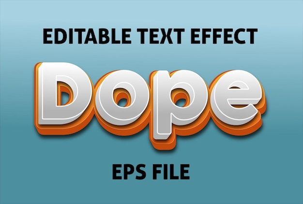 Dope bearbeitbarer texteffektstil. typografie-unternehmenstext-effekt