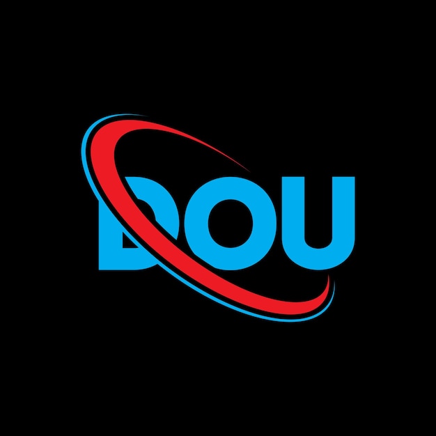Dou-logo dou-buchstaben dou-brief-logo-design initialen dou-logo mit kreis und großbuchstaben monogramm dou-typographie für technologieunternehmen und immobilienmarken