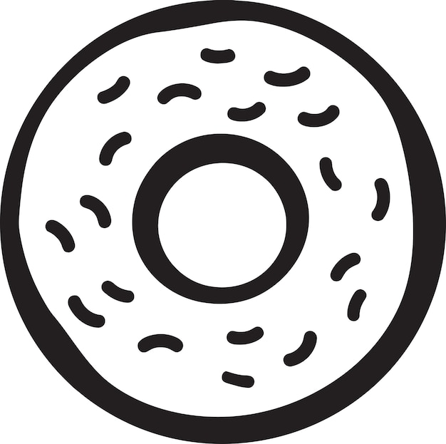 Doughy Delight Donut Logo Vektor Icon Süßes Wirbel Donut Emblem Design