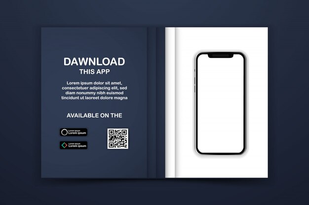Vektor download-seite der mobilen app