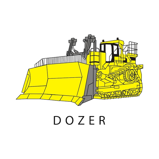 DOZER SCHWERE AUSRÜSTUNG BULLDOZER VEKTOR