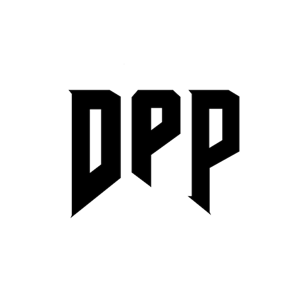 DPP-Letter-Logo-Design für das Technologieunternehmen DPP Logo-Design Schwarz-Weiß-Farbkombination DPP Logo DPP Vektor DPP-Design DPP-Ikon DPP Alphabet DPP Typografie Logo-Designed
