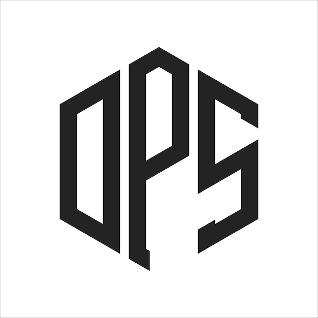 DPS-Logo-Design Anfangsbuchstaben DPS-Monogramm-Logo in sechseckiger Form