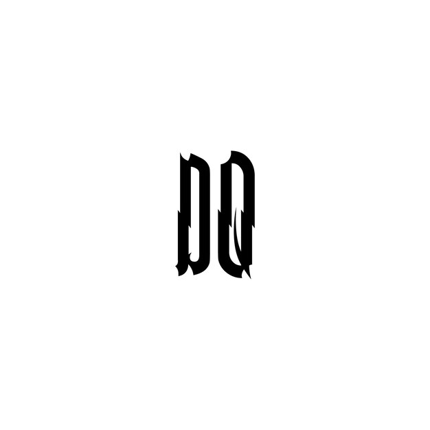 DQ-Monogramm-Logo-Design, Buchstabe, Text, Name, Symbol, einfarbig, Logo, Alphabet, Zeichen, einfaches Logo