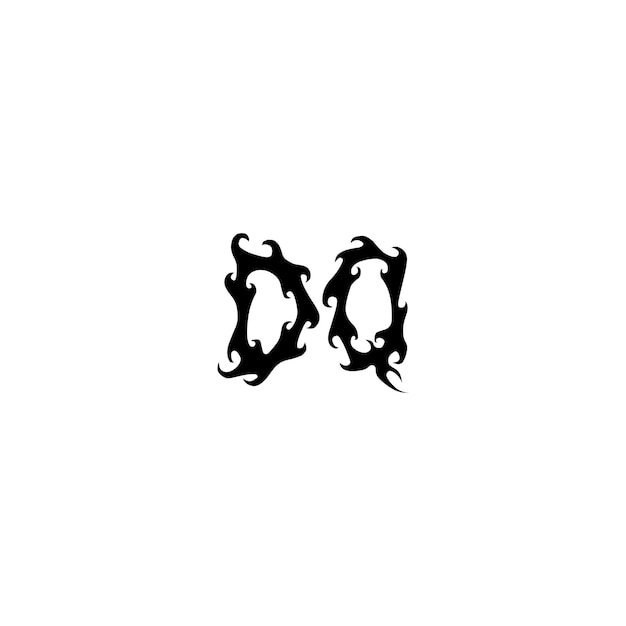DQ-Monogramm-Logo-Design, Buchstabe, Text, Name, Symbol, einfarbig, Logo, Alphabet, Zeichen, einfaches Logo