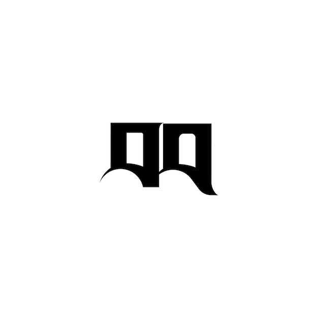 DQ-Monogramm-Logo-Design, Buchstabe, Text, Name, Symbol, einfarbig, Logo, Alphabet, Zeichen, einfaches Logo