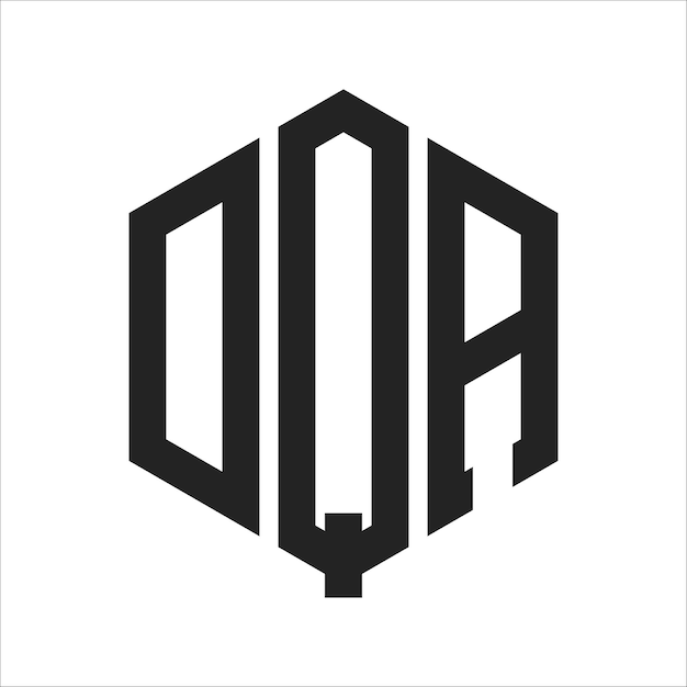 DQA Logo Design Initial Letter DQA Monogram Logo mit Hexagonform