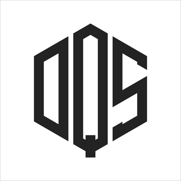 DQS Logo Design Initial Letter DQS Monogram Logo mit Hexagonform