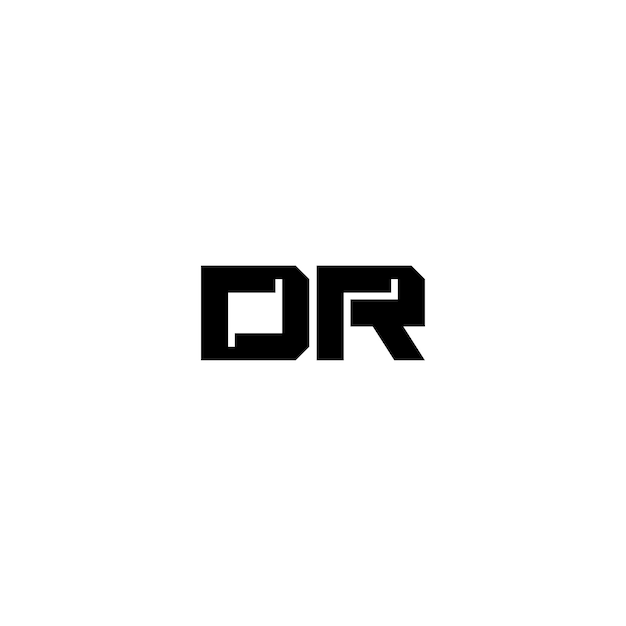 DR-Monogramm-Logo-Design, Buchstabe, Text, Name, Symbol, einfarbig, Logo, Alphabet, Zeichen, einfaches Logo