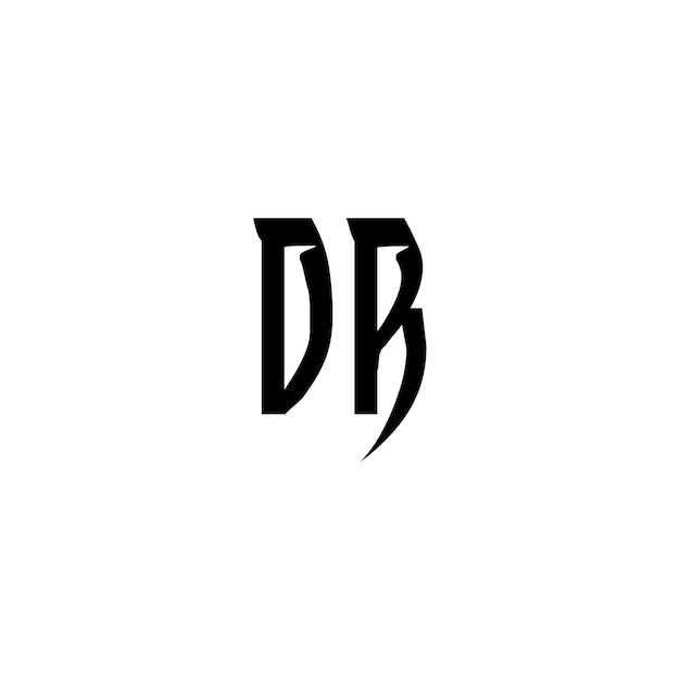 DR-Monogramm-Logo-Design, Buchstabe, Text, Name, Symbol, einfarbig, Logo, Alphabet, Zeichen, einfaches Logo