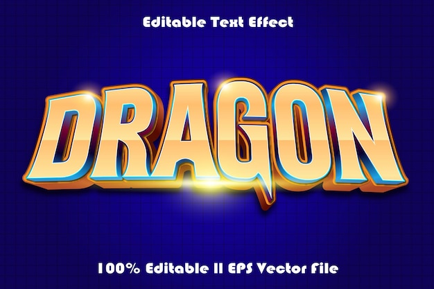 Drache editierbarer Texteffekt