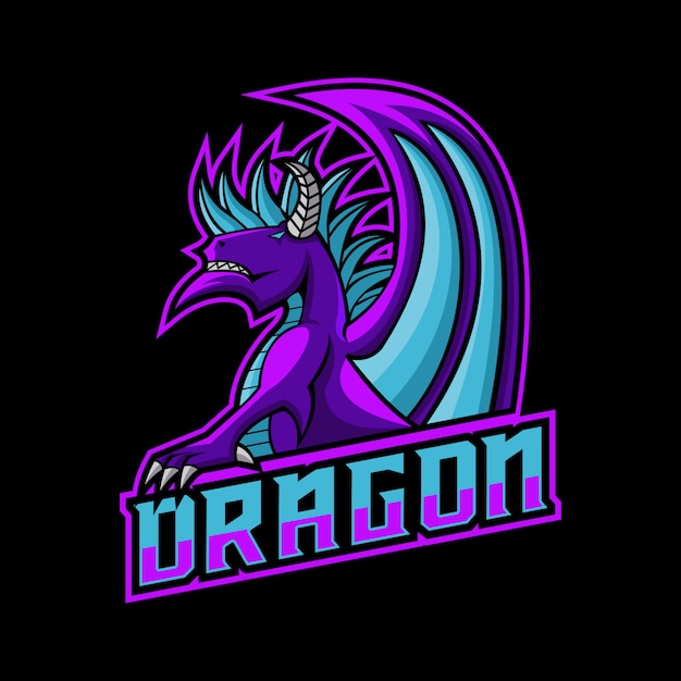 Drachen-gaming-logo-vektor-illustration