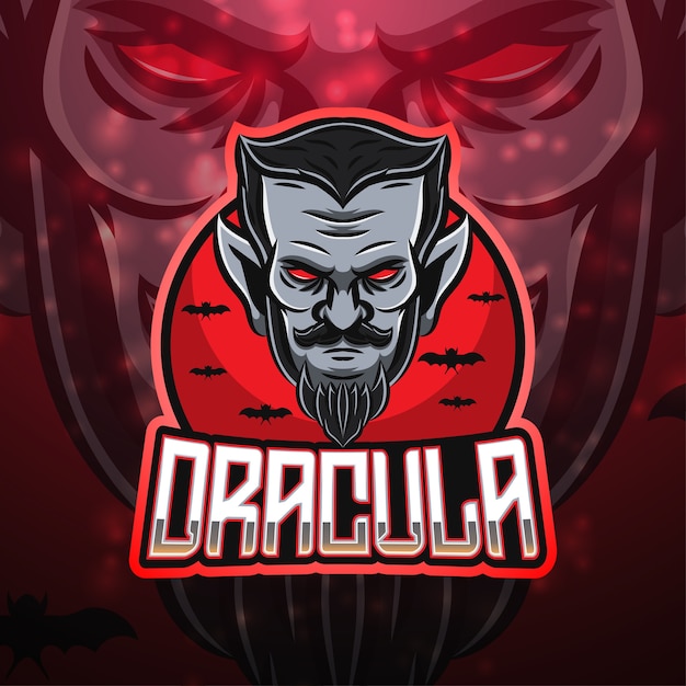 Dracula esport maskottchen logo design