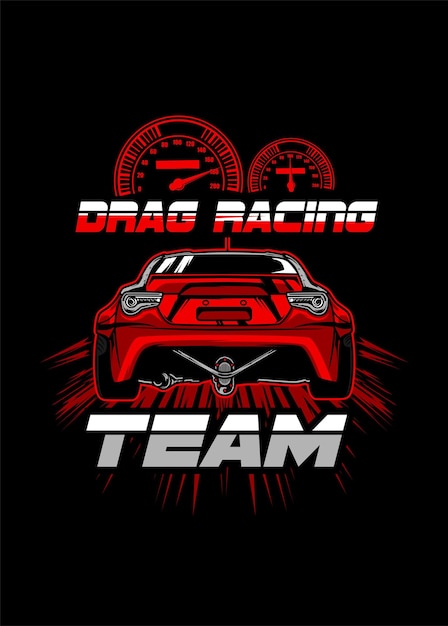 Drag-rennwagen rücksicht