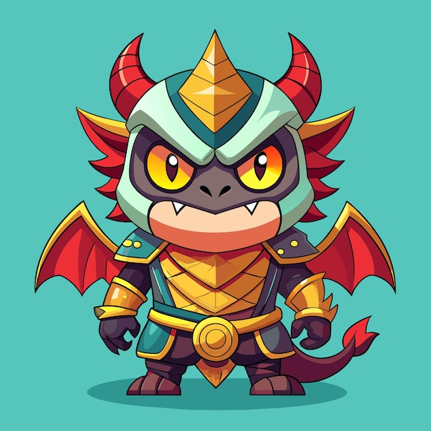 Dragon angry cute style großes auge vollmenschlich