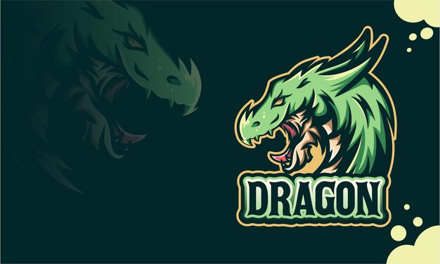 Vektor dragon-e-sports-logo-maskottchen