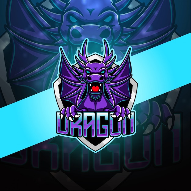 Dragon esport maskottchen logo