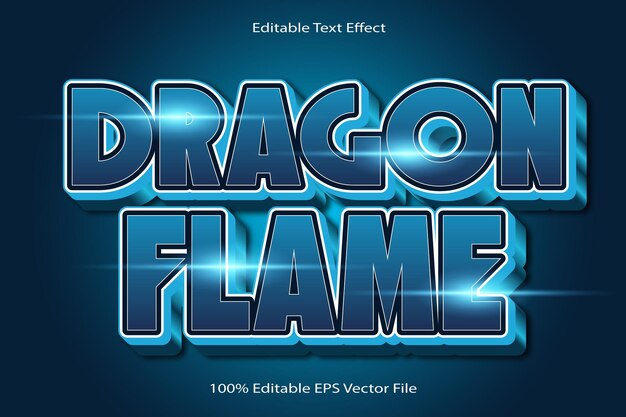 Dragon Flame Editable Text-Effekt Emboss Cartoon Gradient-Stil