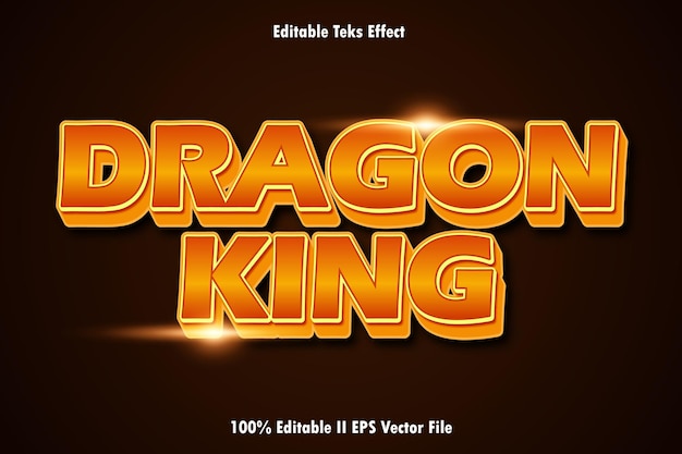 Dragon King bearbeitbarer Text-Effekt mit 3D-Emboss-Gradient-Stil