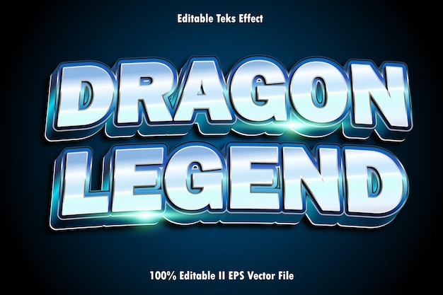 Dragon Legend Editable Text-Effekt 3D-Emboss-Gradient-Stil