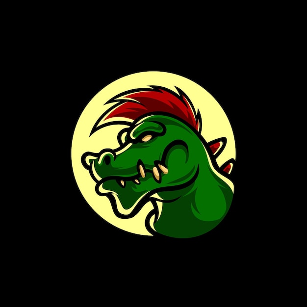 Dragon punk sport maskottchen logo
