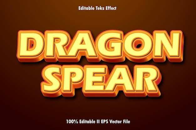 Dragon Spear Editable Text-Effekt 3D-Emboss-Gradient-Stil