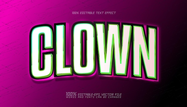 Dramatischer clown-text-effekt