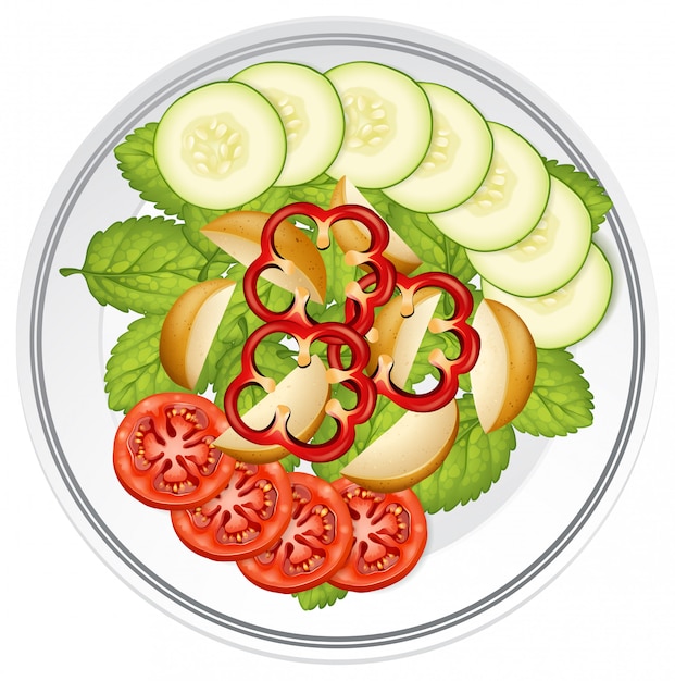 Draufsicht von Salat
