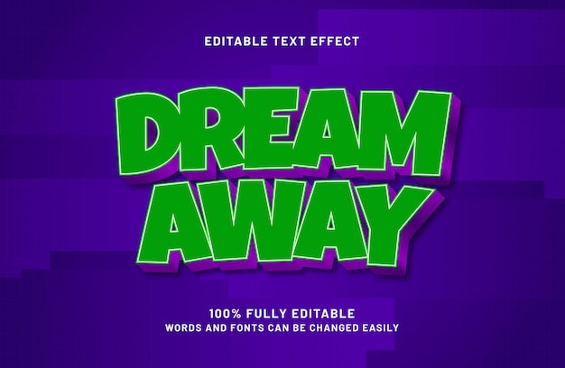 dreamt weg bearbeitbare Text-Effekt in Kindern und einfachen Text-Stil