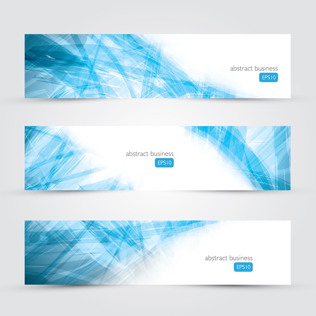 Drei abstrakte Business Banner Hintergründe Vektor