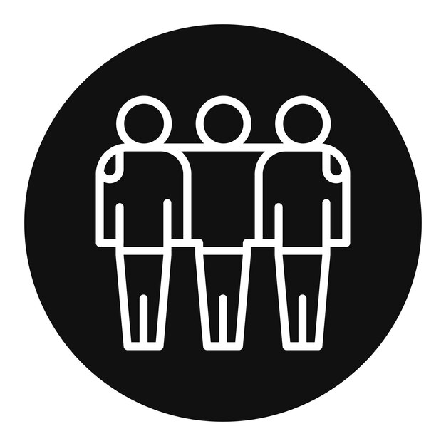 Drei Freunde-Ikonen Vektorbild kann für Freundschaft verwendet werden