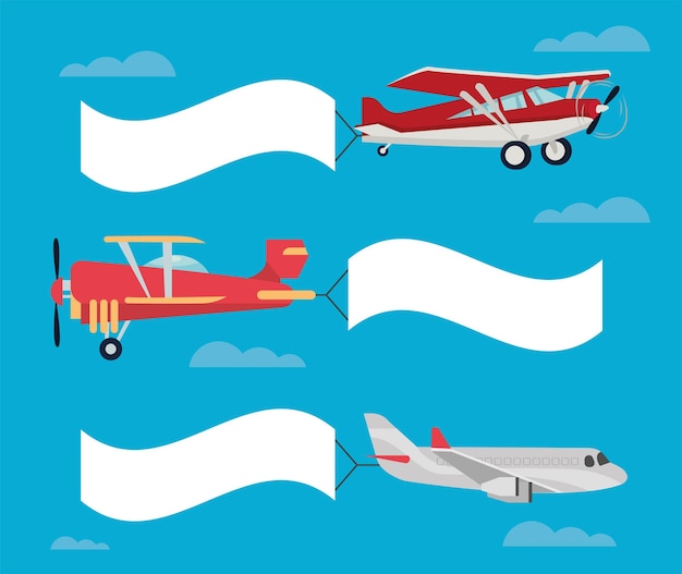 Drei luftverkehrssymbole