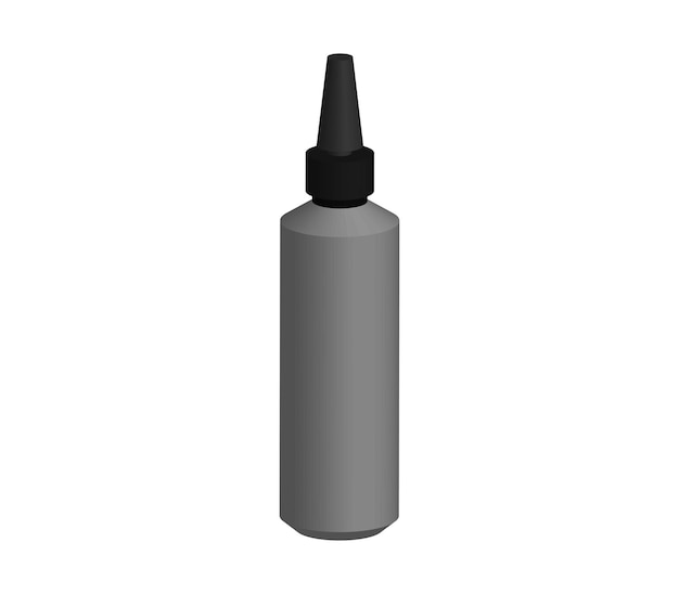 Dreidimensionale Farbhaarflasche
