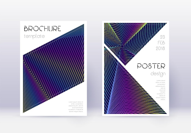 Dreieck-Cover-Design-Vorlagen-Set Regenbogen-Abstra