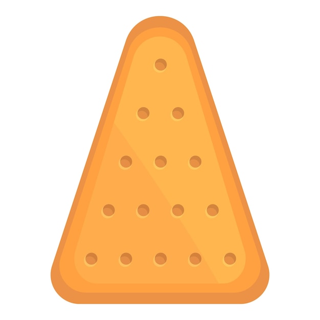 Dreieck-cracker-symbol, cartoon-vektor, keks-lebensmittel, vanillezucker