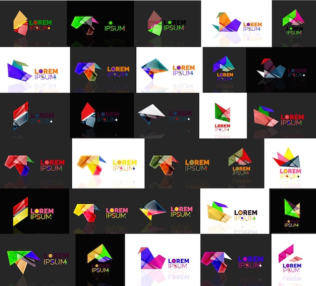 Dreieck geometrische Formen Set von abstrakten Logos