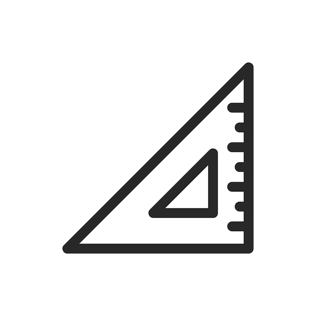 Dreieck-lineal-symbol aus dem briefpapier-icon-set