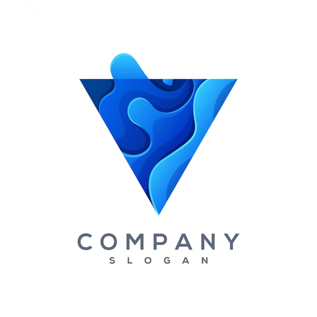 Dreieck Wave Logo Vektor einsatzbereit