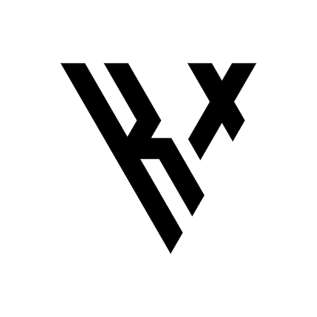 Vektor dreieckbuchstaben kx logo design