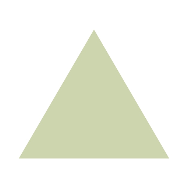 Vektor dreieckiges geometrisches formelementsymbol für die vorschulerziehung für kinder, die mathematik lernen